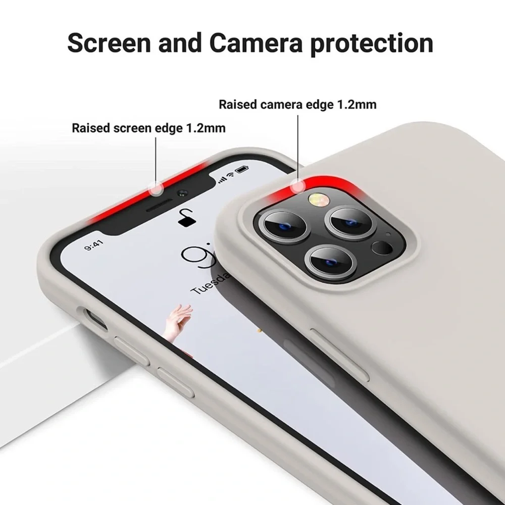 iPhone 12 Pro Max Silicone Phone Case, Stone